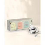 Makaibari pidulik trio valik : &Auml;rkamine + Esilekutsumine + Austamine Teekannu Teekannuga | Uusaasta kinkekarp | USDA sertifitseeritud Premium Darjeelingi tee