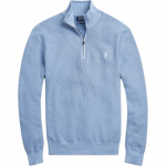 Polo Ralph Lauren FW23 Pony logoga tikitud poollukuga pikkade varrukatega kootud kampsun meestele kampsun taevasinine MNPOSWE16810318-B28 M