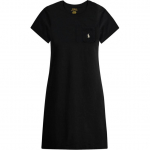 Polo Ralph Lauren Logo Tikitud &Uuml;mmarguse Kaelusega Keskmise Pikkusega L&uuml;hikeste Varrukatega Kleit Naiste Kleidid Must 211795604-008 S