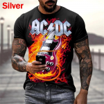 Uus Isiksus Mood Graafiline T-s&auml;rk Rock ACDC Muusika Meeste/Naiste Tr&uuml;kiga T-s&auml;rgid Hip Hop 3D L&uuml;hikeste Varrukatega Vabaaja S&auml;rk Tees Topid 4XL