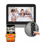 3MP Smart Life Tuya 1080P WiFi Uksekella Silmaava Kaamera 5000mAh Aku PIR Liikumisandur IR Alexa Google Digitaalne Vaataja Doorbell 32G