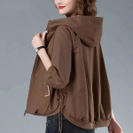 Naiste kevade ja s&uuml;gise &otilde;huke l&uuml;hike jope vabaaja s&auml;rgi tuulejope M