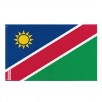 Drapeau - Namibie - 96 x 144 cm - Pol&uuml;ester - Recto/verso - &OElig;illets en fer
