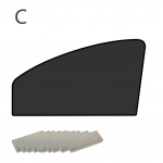 Auto magnetiline p&auml;ikesevari kate k&uuml;ljeaken p&auml;ikesevari UV-kaitse must kardinav&otilde;rk, t&auml;ielik pimenduskile isolatsioonikatted