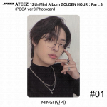 ATEEZ 12. mini album Golden Hour Part.3 POCA versioon. Ametlik fotokaardi QR-koodi pildikaart Mingi - Photocard #1