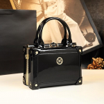 2025 Uus Mood Disain Ehtsast Nahast Naiste K&auml;ekotid Pendelr&auml;nduri V&auml;ike Ruudukujuline Kott K&otilde;va Karbiga Crossbody &Otilde;htukotid must