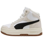 Puma Rebound Femme Mid Suede Valge Must J&auml;&auml;tunud Iivoor Naiste Tossud Kreem 402595-01 37.5