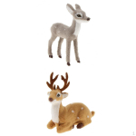 25pcs Artificial Christmas Elk Deer Doll Children Gifts Home Decor Ornament 2pc style 5 8