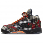 Air Jordan 5 Retro GS Ruuduline Laste Tossud Mitmev&auml;rviline Must T&auml;is-Oranž FD4814-008 36