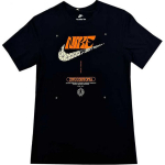 Nike lahtise l&otilde;ikega &uuml;mmarguse kaelusega kirjatr&uuml;kiga T-s&auml;rk Meeste pealisr&otilde;ivad Must HF0488-010 S