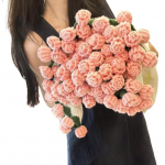 Roosikimp Tekk K&auml;sitsi Heegeldatud Roositekk Lilleline Disain Visketekk Diivanile, Diivanile, Autovoodile, T&uuml;drukutele, Naistele S&uuml;nnip&auml;evakingitus 1pc roosa