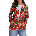 Naiste kapuutsiga dressipluusid Trendikad topid Vabaaja s&uuml;gisemood Pikkade varrukatega taskutega pusa Pullover Kerge M vereoranž