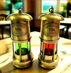 Messingist pardatulelaterna | Merenduslikud &otilde;lilambid | Punased, rohelised l&auml;&auml;tsed | Vanaaegne koopia merenduslik paadituli j&otilde;ulukingiks M aero