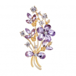 Naiste elegantne lillekimp, l&auml;ikivad kivid, inkrusteeritud pin &uuml;likond krae sall sall m&auml;rk kost&uuml;&uuml;mitarvikud