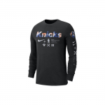 Nike New York Knicks Vabaaja &Uuml;mmarguse Kaelusega Pikkade Varrukatega T-s&auml;rk Meeste Topid Must DZ0358-010 S