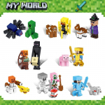 MOC29 Minu maailm Minecraft uus hariv l&otilde;bus ehitusklotsid v&auml;ikesed osad p&otilde;imuvad pikselnukk m&auml;nguasi kott lastekaitsep&auml;eva kingitus
