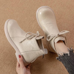 Retro stiilis s&uuml;gisesed ehtsast nahast saapad, madalad, libisemiskindlad, mugavad, mitmek&uuml;lgsed naiste saapad, &uuml;hekordsed saapad, trendikad kingad 35