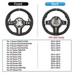 Seeria E87 E83 E90 E91 E92 E84 E84 E70 E71 jaoks Uuendatud rooliratas pooleldi Alcantara nahaga M3 Suede (no airbag) must