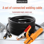 Puhas vask elektrilise keevitustraadi ja k&auml;epideme komplekt - 16/25/35/50 ruutmillimeetrise juhtme l&auml;bim&otilde;&otilde;t koduseks kasutamiseks 16 sq 2m machine wire + 1m ground wire