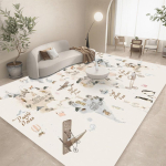 Loomadega Maailmakaardi Vaip Magamistuppa Elutuppa Kodu Diivanile Laste Magamistuppa Lastele Suur P&otilde;randamatt Kingitused Kodu Kaunistus Vaip 120*160cm beige