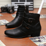 Moodsad terava ninaga meeste vabaajajalatsid Meeste mugavad poolsaapad Klassikalised meeste k&otilde;rge &uuml;laosaga kleitkingad T&auml;iesti sobivad Chelsea saapad 47 must