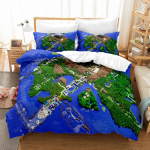 3D digitaaltr&uuml;kiga voodikate kolmeosaline Minecrafti m&auml;ngu laste multikas UK 135*200cm