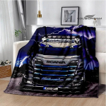 3D S-Scania veoauto Prinditud tekk Piknikutekk Soojad flanelltekid Kodu voodipesu tekid vooditele S&uuml;nnip&auml;evakingitus 80x60in