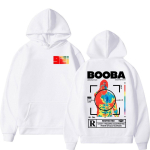 Prantsuse r&auml;ppar BOOBA B2O Tuur 2025 Hupparid Meeste Retro stiilis Hip Hop Pikkade varrukatega Hupparid R&otilde;ivad &Uuml;le suuruse pusa L white