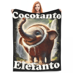Cocofanto Elefanto Naljakas Itaalia Ajuroog Meme Huumor Gen Z Tekk Soe Pehme Tr&uuml;kitud Pl&uuml;&uuml;s Visketekk Diivanitooli Diivani jaoks 30x40in