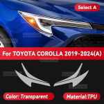 TOYOTA COROLLA E210 2019-2024 Auto esitulede l&auml;bipaistev TPU kaitsekate kile Esitulede v&auml;rvimuutja kleebis Transparent