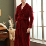 Korallfliisist pikkade varrukatega hommikumantel Koduriided Paks flanell Paarimantel Magamisriided Hall S&uuml;gis Talv Wam Lahedad Salongir&otilde;ivad 3XL