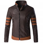 Kevadine k&otilde;rgekvaliteediline br&auml;nd meeste lukuga nahkjakk Wolverine Slim Fit L&uuml;hike mantel Retro mootorratturi Logan bomber PU-nahast jakk 5XL-M 5XL