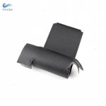 Pehme perforeeritud nahast kate VW Golf 2009 Passat B5 Polo jaoks Seat Leon 1999-2015 K&auml;si&otilde;mblusauto roolikatte trimmile must