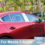 For Mazda 3 Axela  Stainless steel Car Window Pillar Post Cover Strip Trim Sticker Accessories car styling