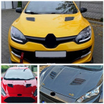 2X mootori kapoti ventilatsiooniavad Renault Megane 3 RS Clio MK4 jaoks 2010-2016 Releed &Otilde;hukulp Kapoti ventilatsiooniava &otilde;hu sisselaskeava kate l&auml;ikiv must Glossy Black