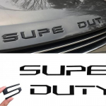 3D Front Hood ert Emblem for F-250/F-350 Super Duty Letter 17-21 Matte Black