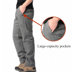 Vabaajap&uuml;ksid Meeste Kevad S&uuml;gis Puuvillased Cargo P&uuml;ksid Suured Spordip&uuml;ksid Lahedad Sirged Mehelik Elastsusega V&ouml;&ouml;koht T&ouml;&ouml;P&uuml;ksid 6XL armee roheline v&auml;rv