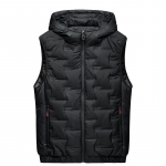 Meeste s&uuml;gis- ja talvine kapuutsiga soe vest, suur vabaaja varrukateta vest, polsterdatud puuvillased vestid 8XL