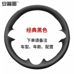 Hand-stitched Black white Leather car Steering Wheel Cover For Honda Accord 8 2008-2012 Crosstour 2012 Pilot 2009-2015 style 1
