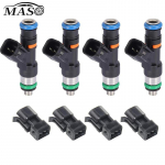 4pcs Car Fuel Injectors fit for 1999-2005 A4 Quattro 1.8T 20V 0280158117 550CC 0280158298 52lb Car Parts Auto Adapters