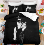 Michael Jacksoni Voodipesukomplekt &Uuml;ksik Twin T&auml;is King Suurus Muusikaline Geenius Voodipesu T&auml;iskasvanud Teismelised Magamistuba 200x200cm Tekikoti Komplekt US Twin(172*218cm)3pcs