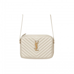 Saint Laurent Ysl Lou Ikooniline Metalllogo Tepitud Nahast Kaamerakott Naiste &Otilde;lakott Pehme-Kreemjas 761554-DV707-9207 Basic Set (Bag+Dust Bag)