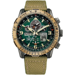 CITIZEN Promasteri kell SKY seeria Citizen p&auml;ikesekell Eco-Drive raadiojuhitav (Roheline/Veekindel/Meeste) JY8074-11X Raadiojuhitav