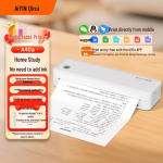 QIRUI A4 kaasaskantav Bluetooth termoprinter CN pistikuga (adapter kaasas)