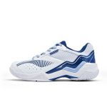 Li Ning Thunder Sonic Boom Cushioning Slip Resistant Abrasion Resistant Low top Badminton Shoes Unisex White Blue AYTV005-1 38 white