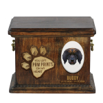 Leonberger - urn for dog ashes, personalized urn with engraving, commemorative box for dog ashes by Art-Dog brand