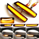 Merevaigukollane LED D&uuml;naamiline suunatule k&uuml;ljem&auml;rgutuli J&auml;rjestikune valgusindikaatorlamp Ford Focus 2 MK2 Focus 3 MK3 3.5 jaoks Mondeo MK4 EU jaoks