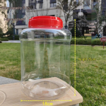 Toidukvaliteediga laia suuga paksust plastist hoiup&uuml;tt gray