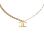 Chanel 24P T&auml;ielikult Teemantidega Kahekordne Kett Tepitud Topelt C Kaelakee Naiste kaelakee Kuldne ABD014-B16170-NW438 Box+Shopping Bag