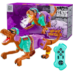 Kaugjuhitav Dinosaurusm&auml;nguasi Valgustega Hip-Hopi Muusika Pihustiga 4-kanaliline Traadita RC DinoCoolFun Silmapaistev Lastekingitus 3731-1AD orange